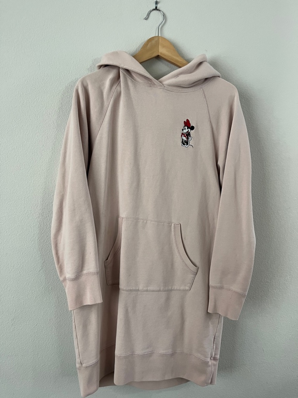 Uniqlo Disney Minnie Mouse Pullover Hoodie Sweatshirt Dress Pink M